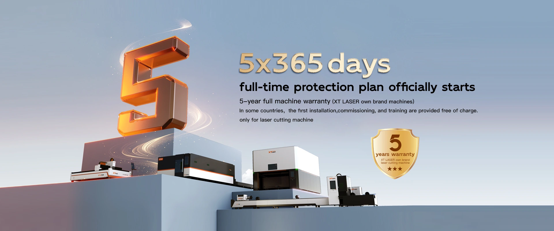 Garantia de 5 anos a laser XT